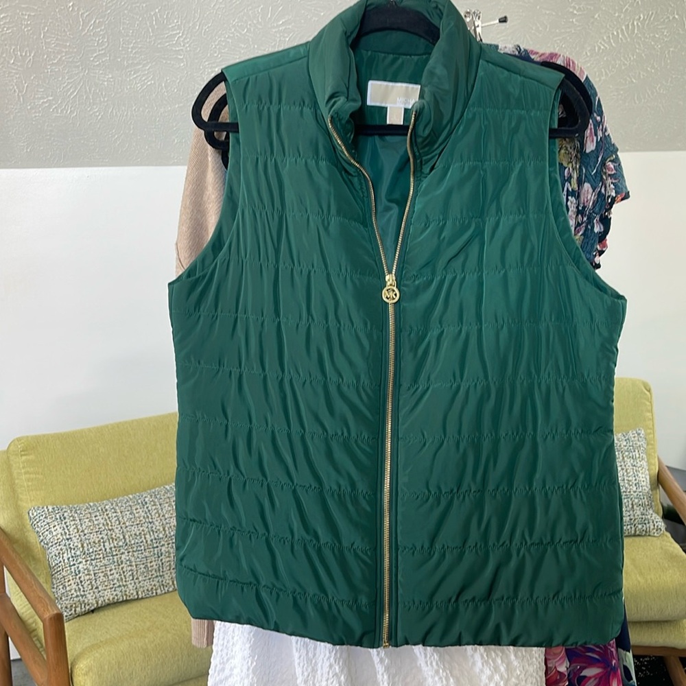 Michael Michael Kors Emerald Teal Vest L